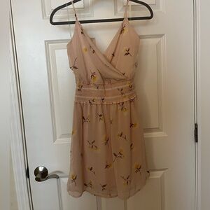 Pale pink floral dress